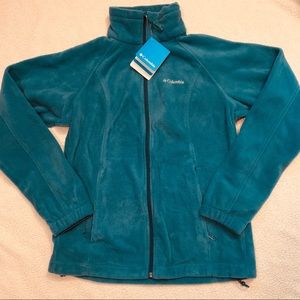 🦋NWT Columbia Teal Fleece Zip Up Jacket